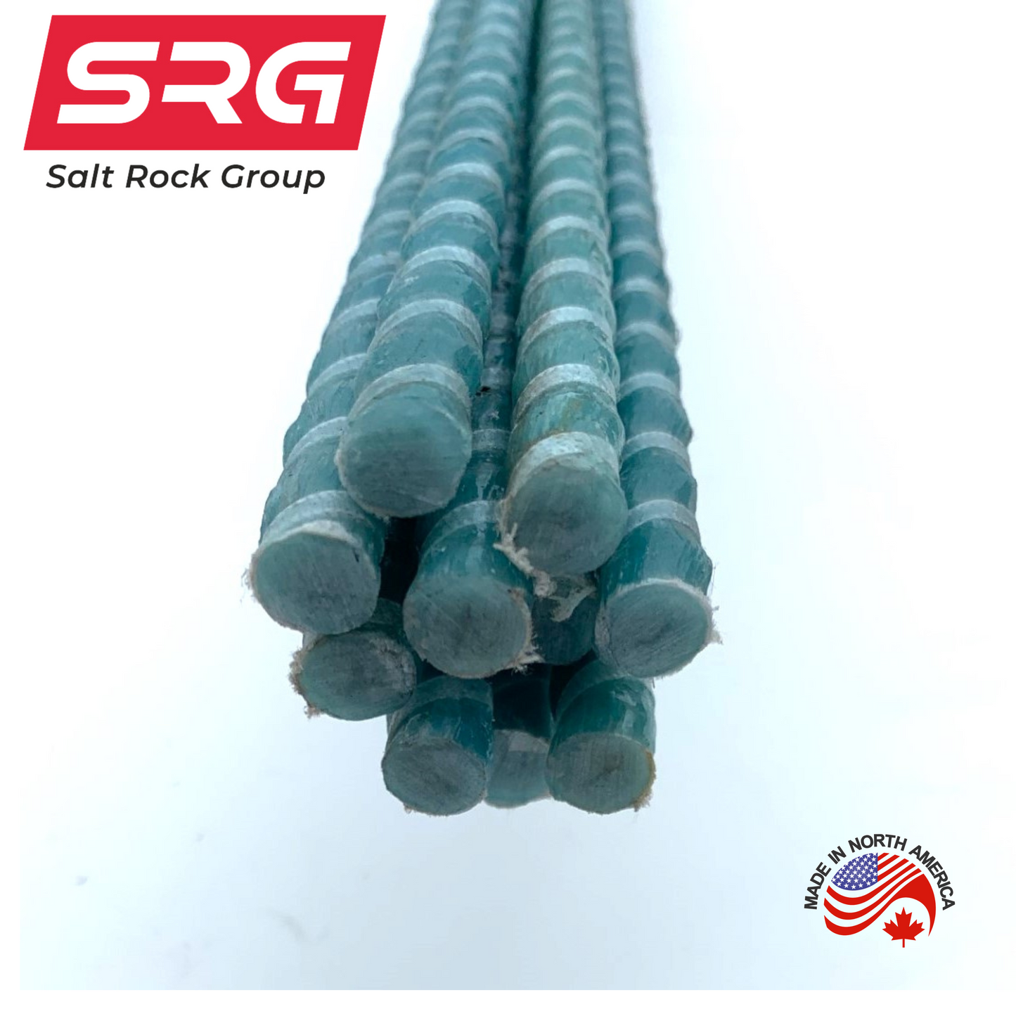 10 Pieces - #3 NS (3/8", 10mm) SRG - Salt Rock Group Non Structural Fiberglass Rebar x 96" Length