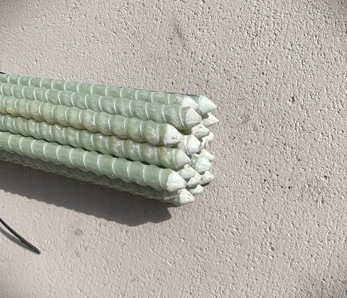 16” inch 1/2" Fiberglass Rebar Ground Stakes (20 pcs) Heavy Duty Never Rust Rebar Stakes for Concrete, Timber, Garden, Plant, Tent. Long Straight Stakes 1/2" Thickness Ground Anchors with Pointed End.