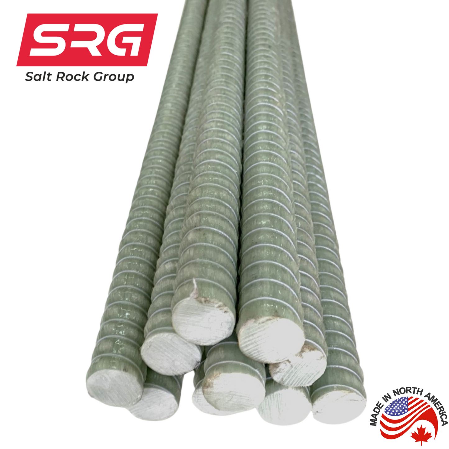 #3 - 3/8" (10mm) x 20' Length SRG - Salt Rock Group Fiberglass Rebar (4/ft)