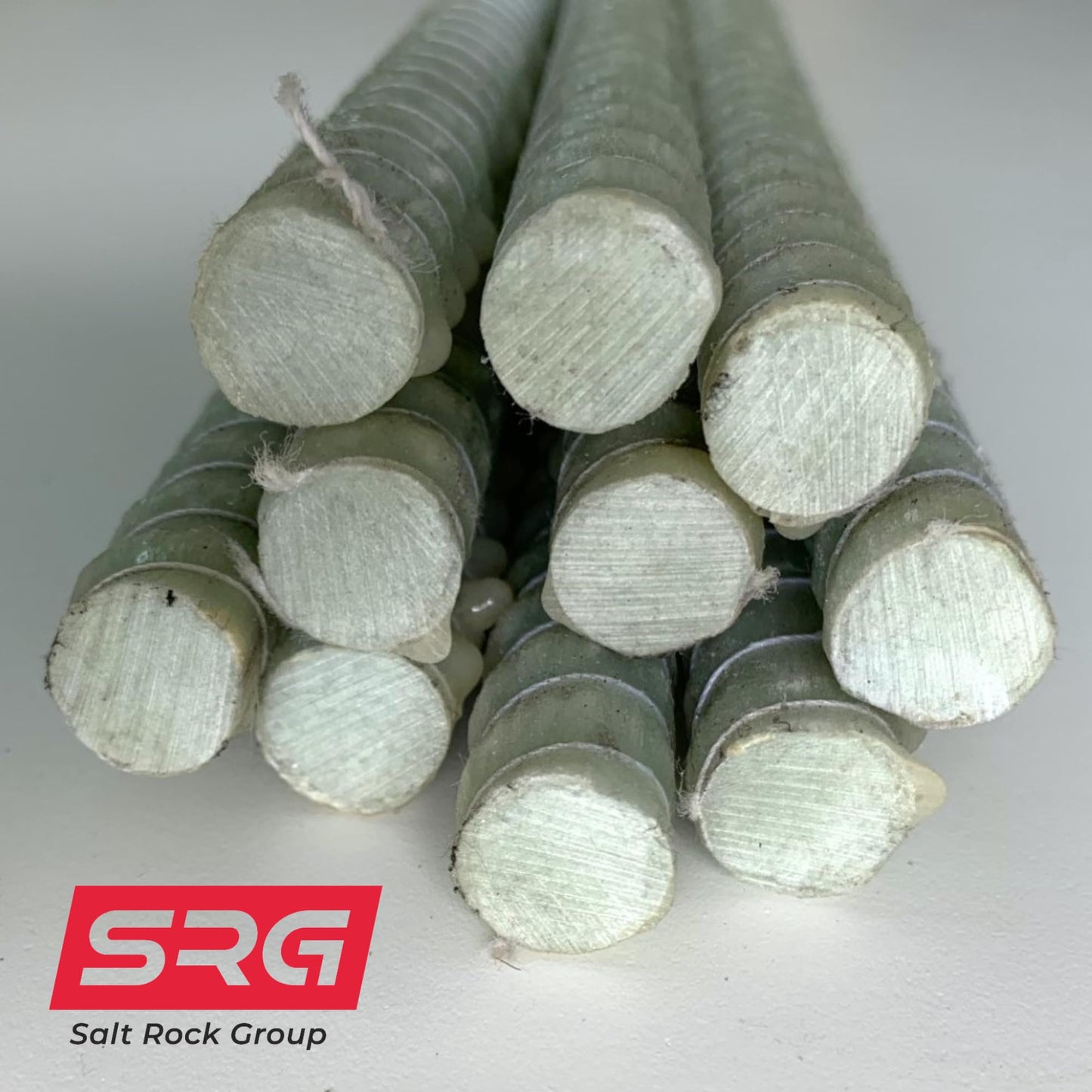 10 Pieces - #4 (1/2",13mm) SRG - Salt Rock Group Fiberglass Rebar x 95.5" Length, Natural